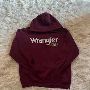 Wrangler Men's Maroon Hoodie Sweater